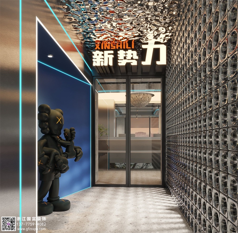 分享網(wǎng)吧裝修設計效果——網(wǎng)咖大廳設計